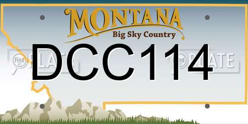 DCC114 Montana License Plate