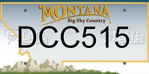 DCC515 Montana License Plate