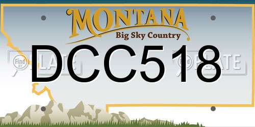 DCC518 Montana License Plate