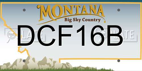 DCF16B Montana License Plate