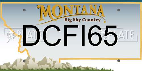 DCFI65 Montana License Plate