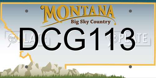 DCG113 Montana License Plate