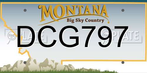 DCG797 Montana License Plate