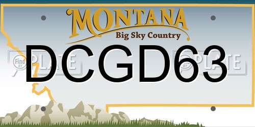 DCGD63 Montana License Plate