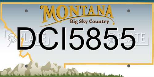 DCI5855 Montana License Plate