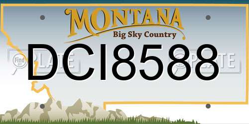 DCI8588 Montana License Plate