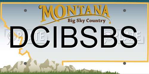 DCIBSBS Montana License Plate