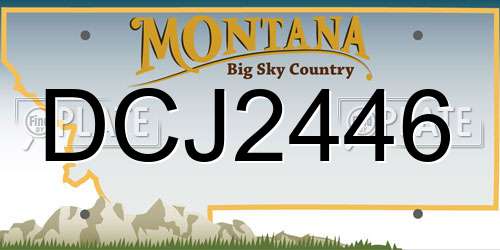 DCJ2446 Montana License Plate