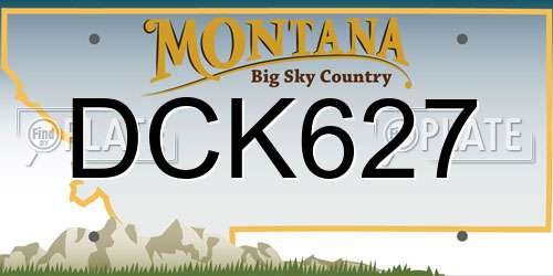 DCK627 Montana License Plate