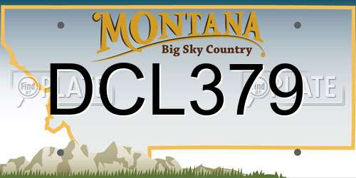 DCL379 Montana License Plate