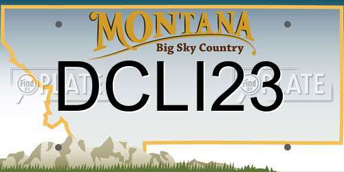DCLI23 Montana License Plate