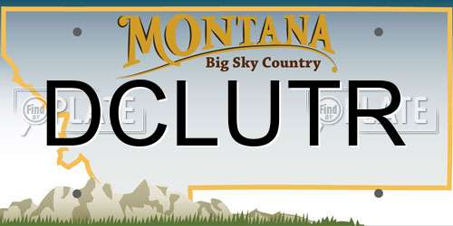 DCLUTR Montana License Plate