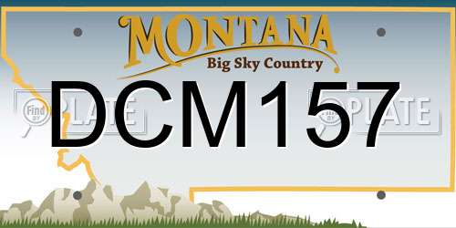 DCM157 Montana License Plate
