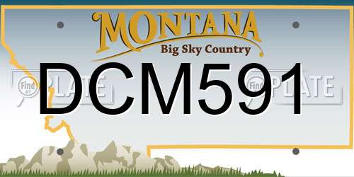 DCM591 Montana License Plate