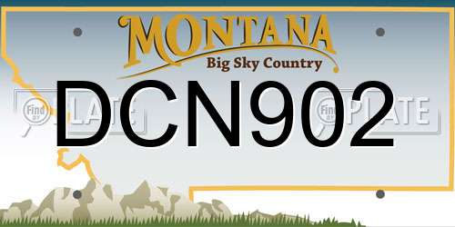 DCN902 Montana License Plate