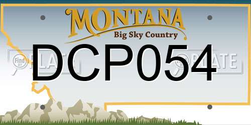 DCP054 Montana License Plate