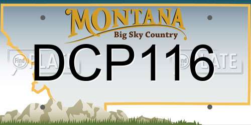 DCP116 Montana License Plate