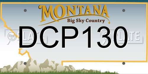 DCP130 Montana License Plate