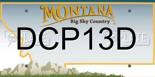 DCP13D Montana License Plate
