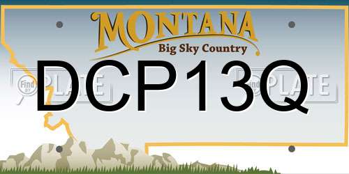 DCP13Q Montana License Plate