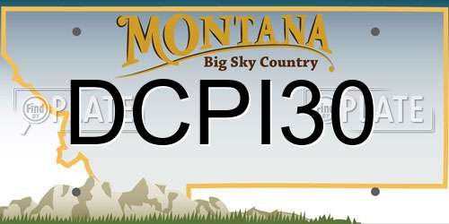 DCPI30 Montana License Plate
