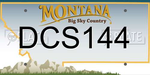 DCS144 Montana License Plate