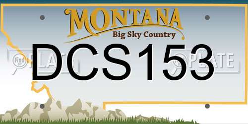 DCS153 Montana License Plate