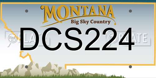 DCS224 Montana License Plate