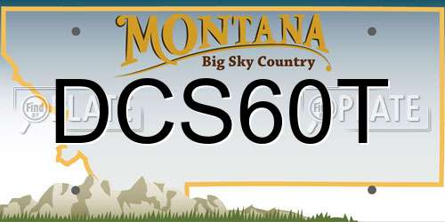 DCS60T Montana License Plate