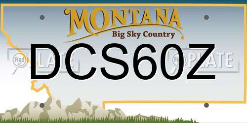 DCS60Z Montana License Plate