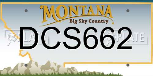 DCS662 Montana License Plate