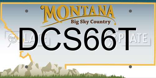 DCS66T Montana License Plate