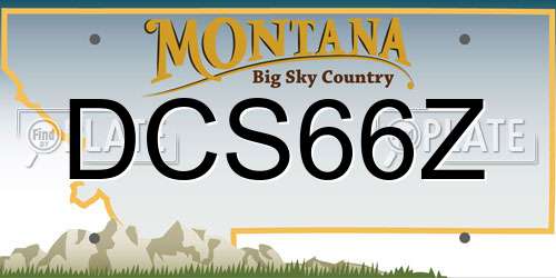 DCS66Z Montana License Plate