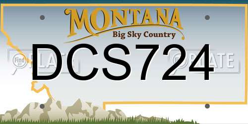 DCS724 Montana License Plate