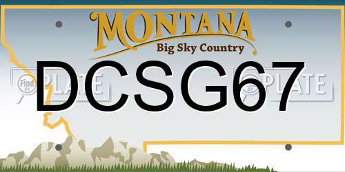 DCSG67 Montana License Plate