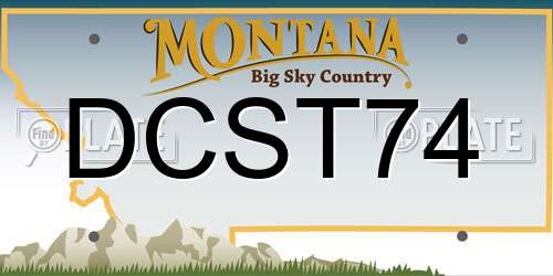 DCST74 Montana License Plate