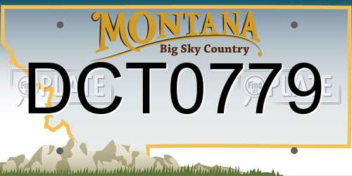 DCT0779 Montana License Plate