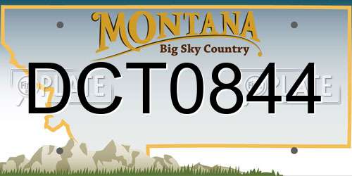 DCT0844 Montana License Plate