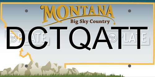 DCTQATT Montana License Plate