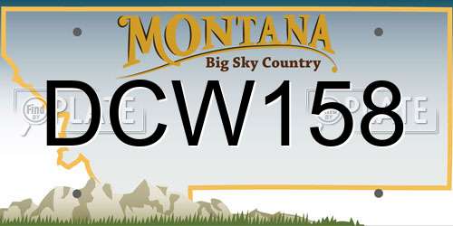 DCW158 Montana License Plate