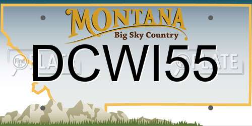 DCWI55 Montana License Plate