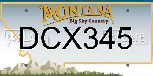 DCX345 Montana License Plate