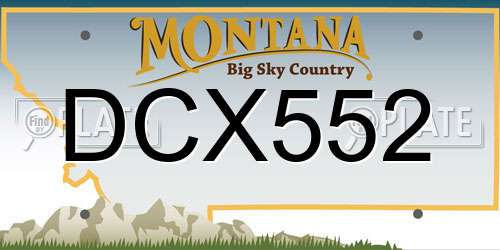 DCX552 Montana License Plate
