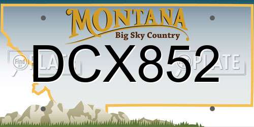 DCX852 Montana License Plate