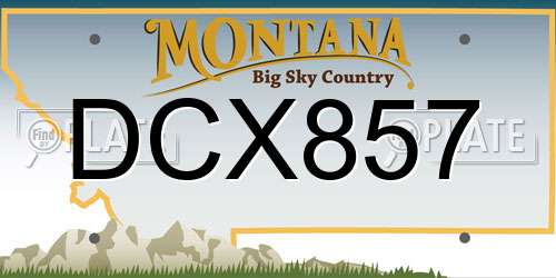 DCX857 Montana License Plate