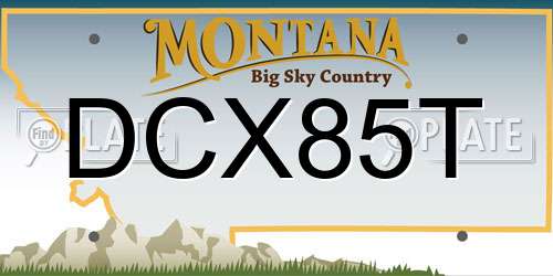 DCX85T Montana License Plate