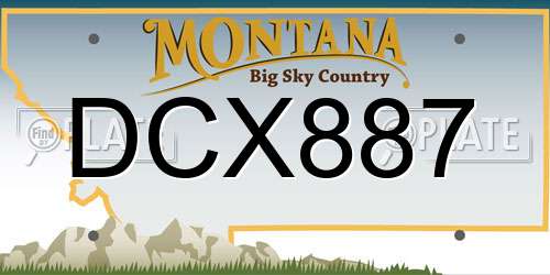 DCX887 Montana License Plate