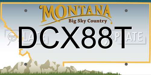 DCX88T Montana License Plate