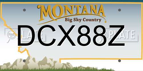 DCX88Z Montana License Plate