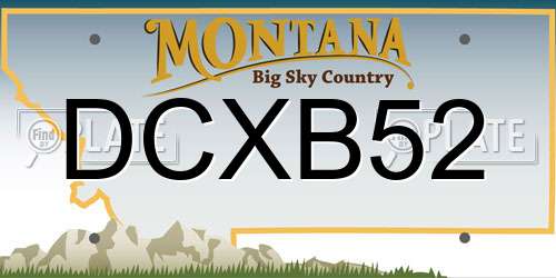 DCXB52 Montana License Plate